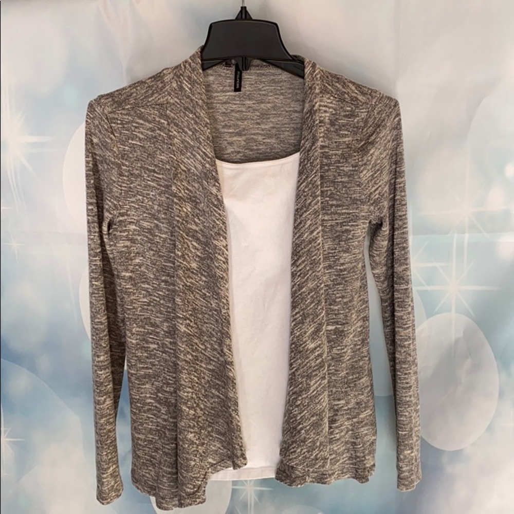 Maurices grey cardigan and white cami Size Medium